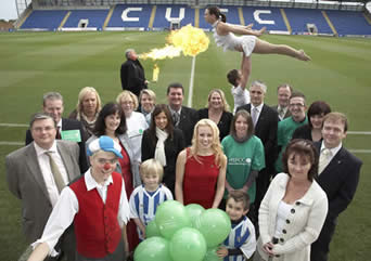 Richard Palmer firebreathing for the NSPCC charity event